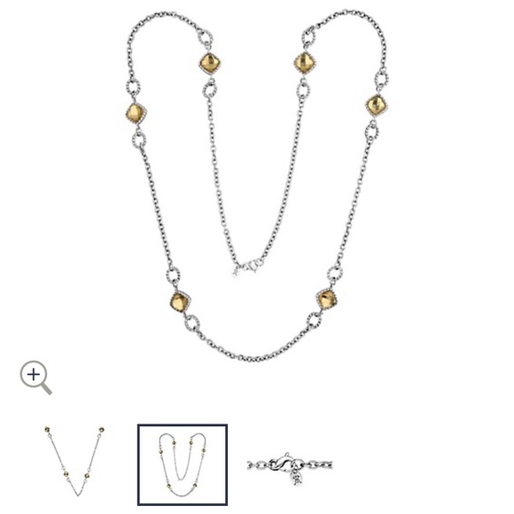 Tiffany Kay Herringbone Yellow Quartz Sterling Silver 36”Necklace - Picture 5 of 10